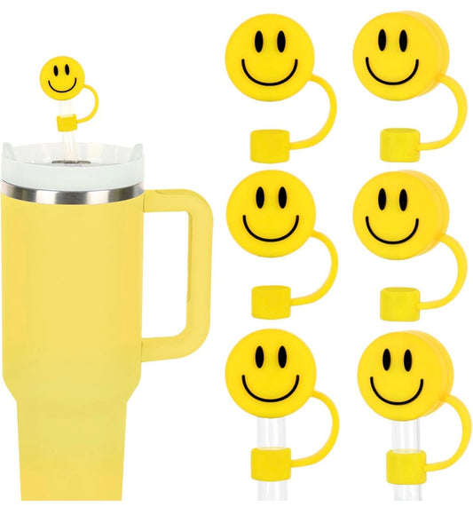 Smiley straw toppers