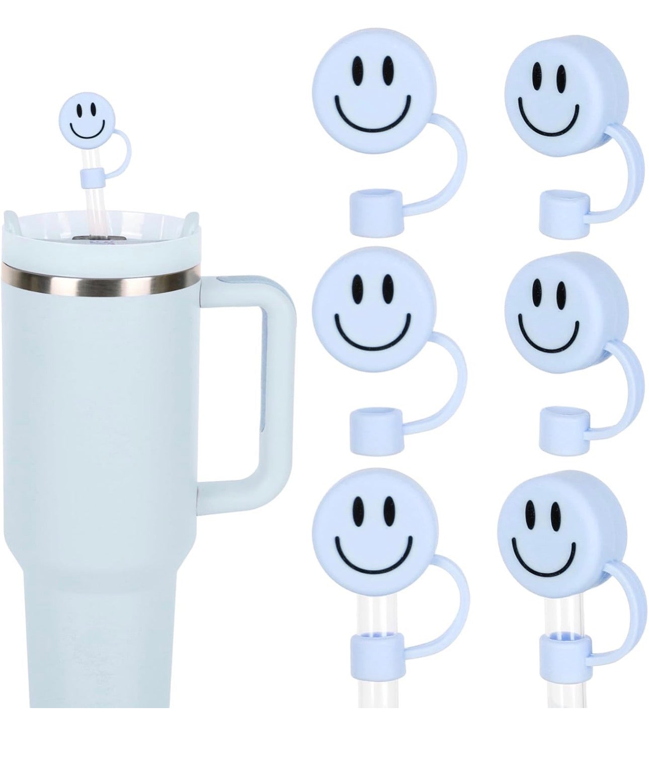 Smiley straw toppers